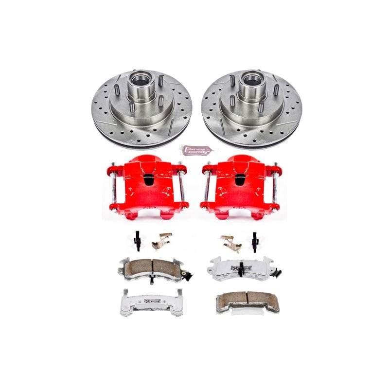 PowerStop — Z26 Street Performance Ceramic Brake Pad, Drilled Slotted Rotor, and Caliper Kit