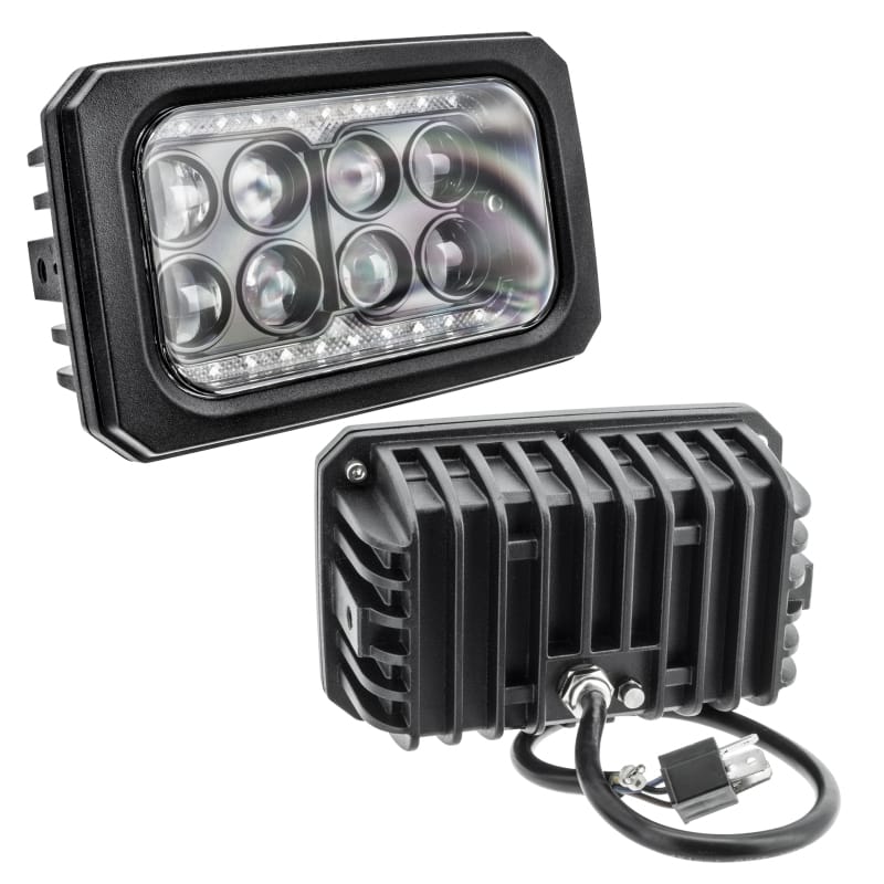 ORACLE Lighting — 4x6 in. 40W Replacement LED Headlight, Black Bezel, 6000K