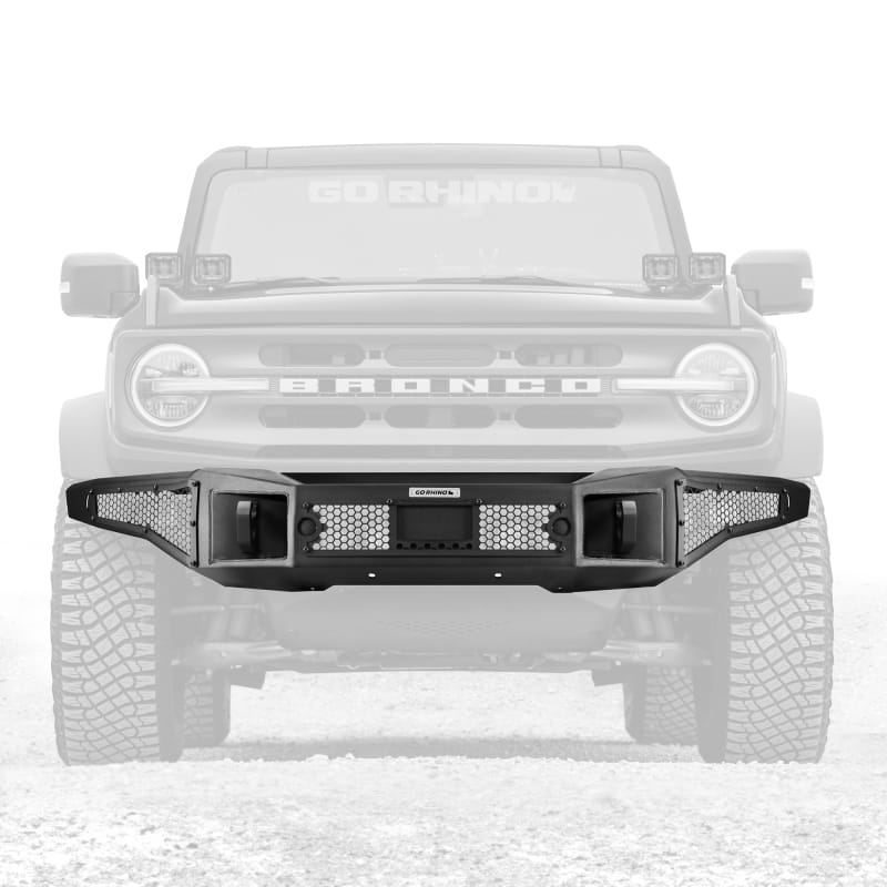 Go Rhino — Rockline Winch-Ready Front Full Width Bumper For Ford Bronco