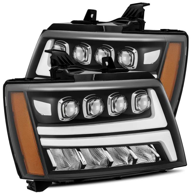 AlphaRex — LED Projector Headlights Plank Style Design Black