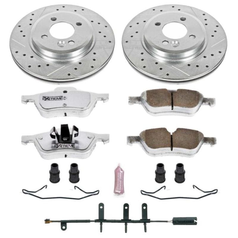 PowerStop — Z26 Street Performance Ceramic Brake Pad and Drilled & Slotted Rotor Kit