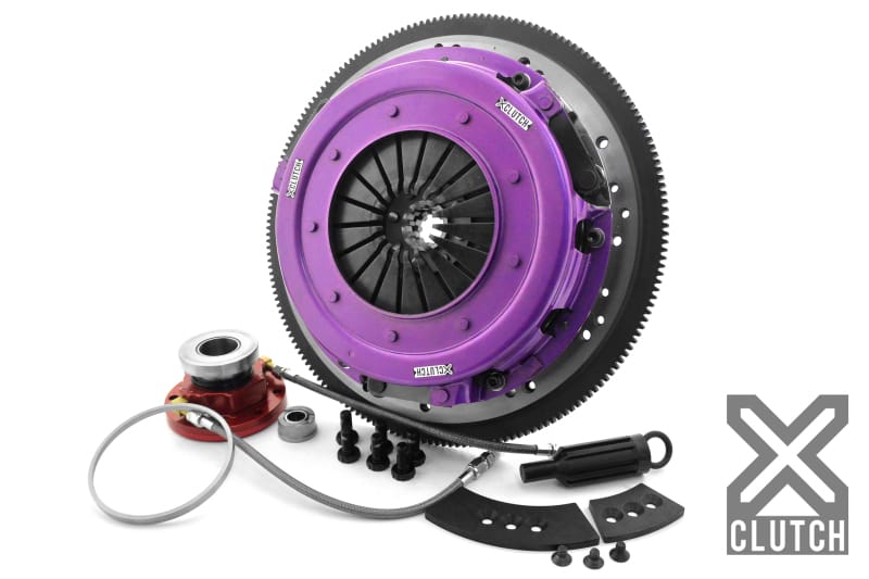 XCLUTCH — Clutch Kit Inc Flywheel + HRB; 10  1/2" Twin Solid Organic Discs