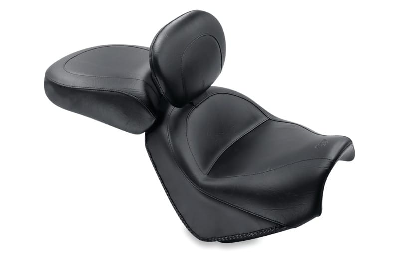 Mustang Motorcycle — Mustang 05-11 Suzuki Boulevard M50 Standard Touring 2PC Seat w/Driver Backrest - Black