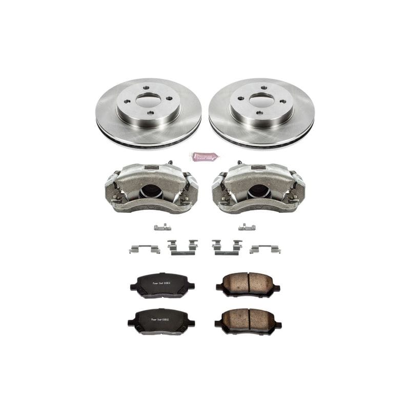 PowerStop — OE Stock Replacement Low-Dust Ceramic Brake Pad, Rotor and Caliper Kit