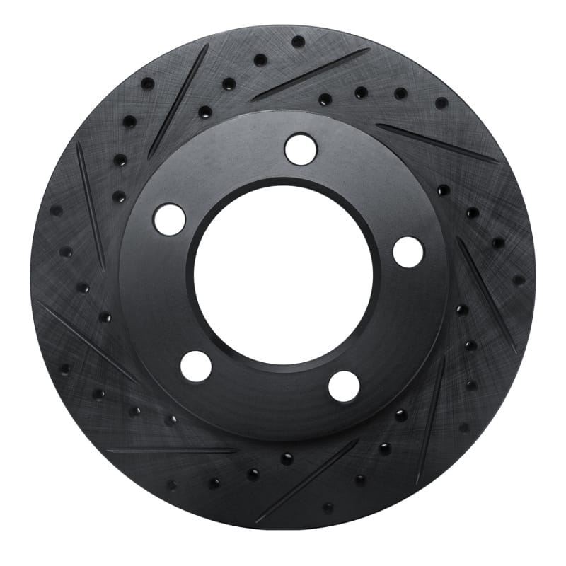 R1 Concepts — R1 Concepts Brake Rotor Drilled and Slotted Black