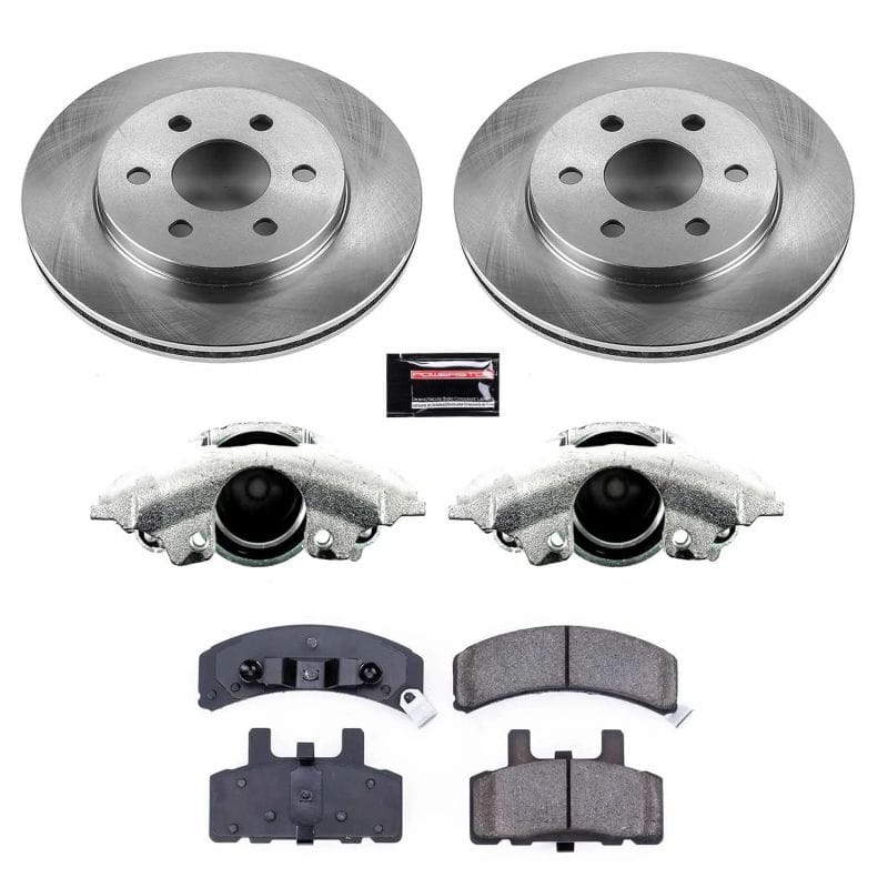 PowerStop — OE Stock Replacement Low-Dust Ceramic Brake Pad, Rotor and Caliper Kit