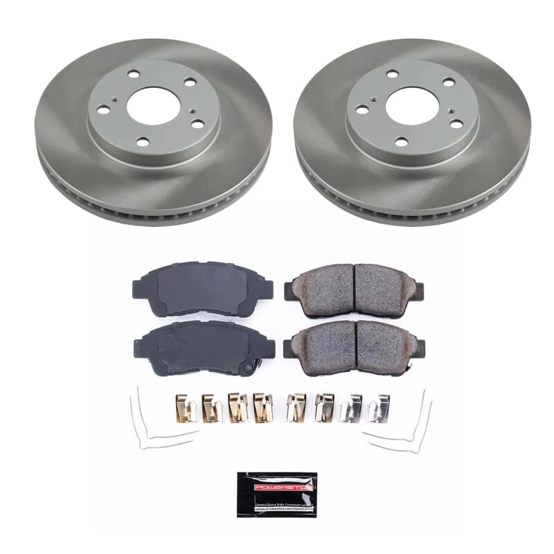 PowerStop — Semi-Coated Rotor and Low-Dust Ceramic Brake Pad Kit