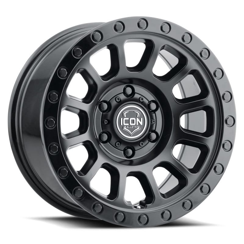 ICON — ICON ALLOYS HULSE DBL BLACK - 17 X 8.5 / 6 X 5.5 / 0MM / 4.75" BS