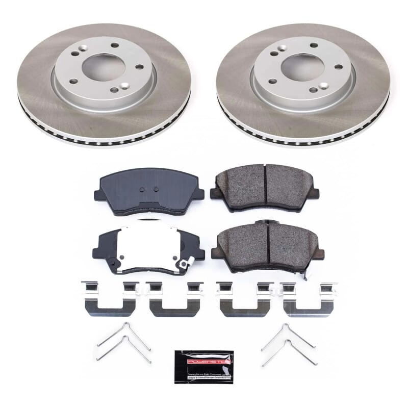 PowerStop — Semi-Coated Rotor and Low-Dust Ceramic Brake Pad Kit