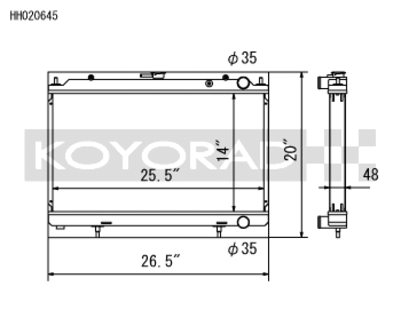 Koyo — Koyorad HH020645 Racing All Aluminum Radiator