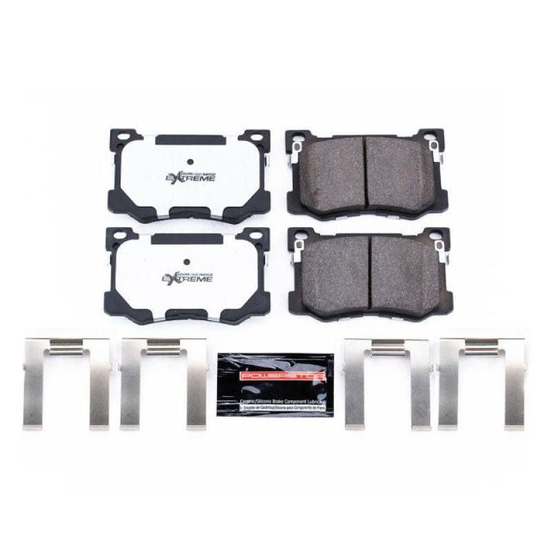 PowerStop — PowerStop - Z26 Performance Carbon-Fiber Ceramic Brake Pads with Hardware Kit