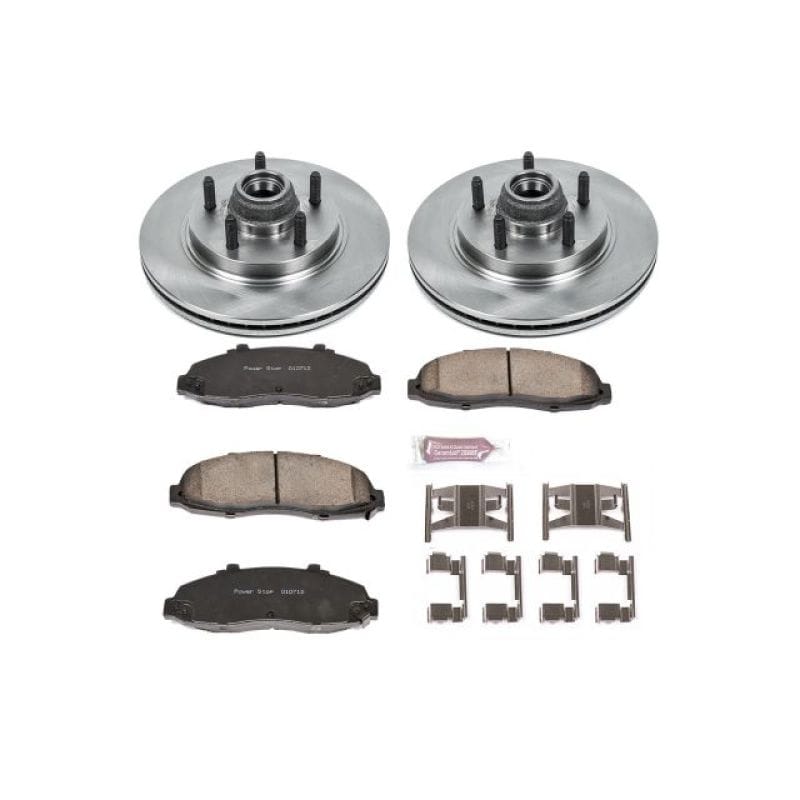 PowerStop — OE Stock Replacement Low-Dust Ceramic Brake Pad and Rotor Kit