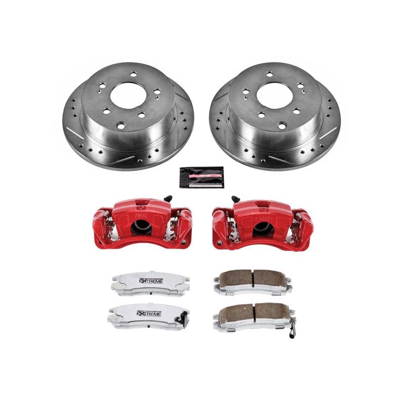PowerStop — Z26 Street Performance Ceramic Brake Pad, Drilled Slotted Rotor, and Caliper Kit