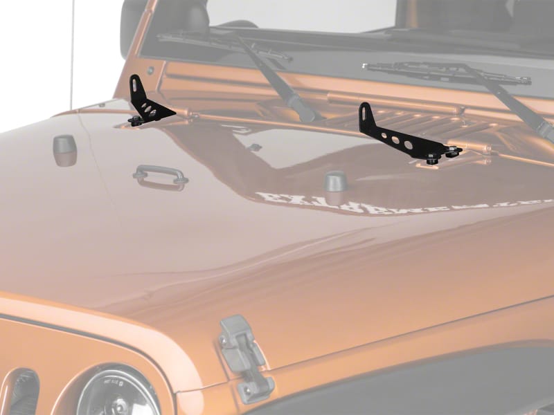 Raxiom — Raxiom 07-18 Jeep Wrangler JK 24-In Light Bar Hood Mounting Brackets
Mount