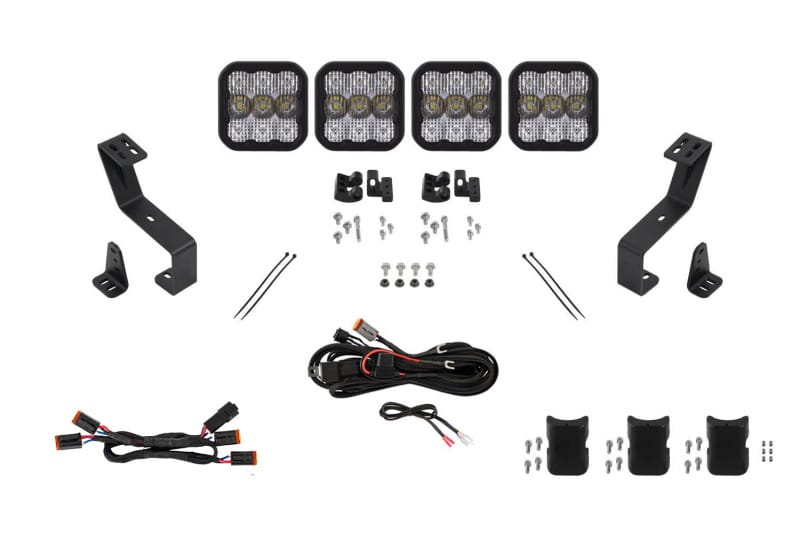 Diode Dynamics — Diode Dynamics SS5 Grille CrossLink Lightbar Kit for 2019-Present Ram Sport - White Combo