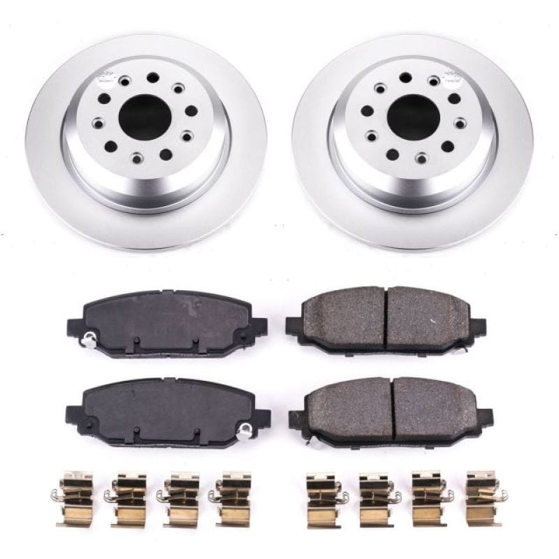 PowerStop — Genuine Geomet Coated Rotor and Low-Dust Ceramic Brake Pad Kit