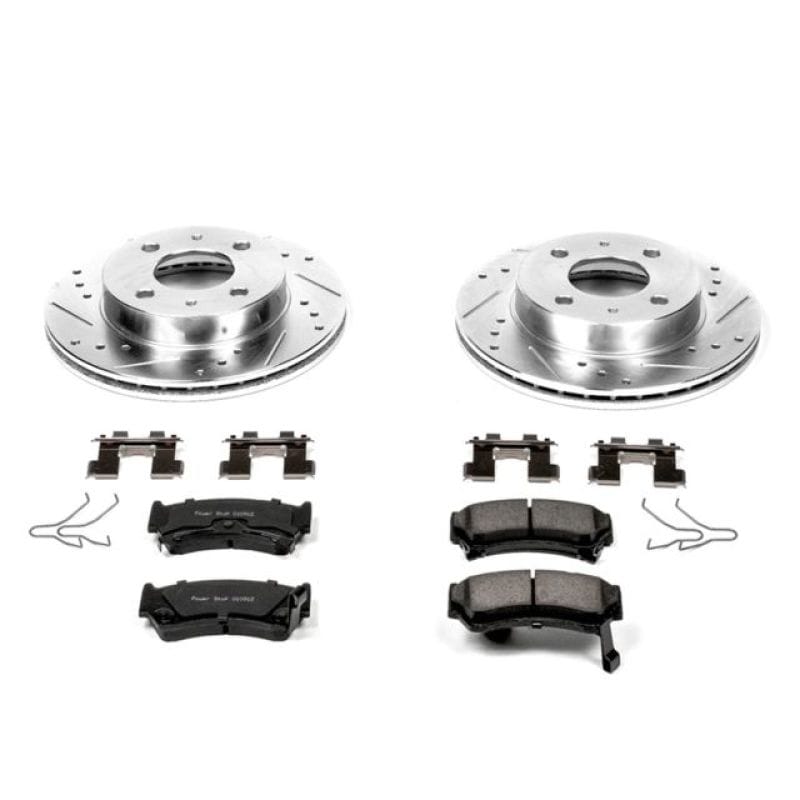 PowerStop — Z23 Daily Driver Carbon-Fiber Ceramic Brake Pad and Drilled & Slotted Rotor Kit