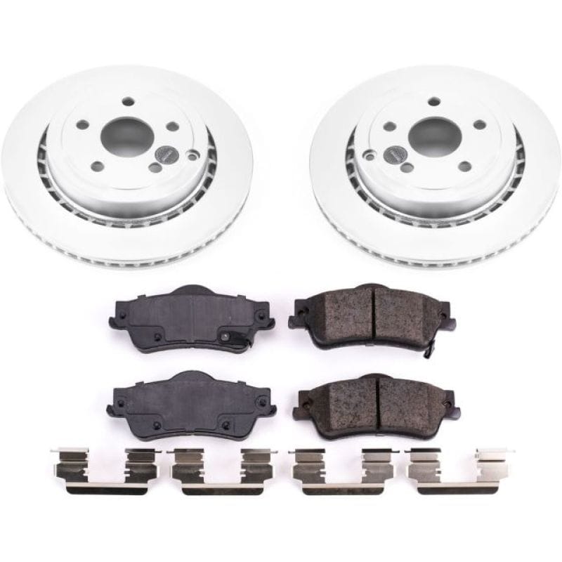 PowerStop — Genuine Geomet Coated Rotor and Low-Dust Ceramic Brake Pad Kit