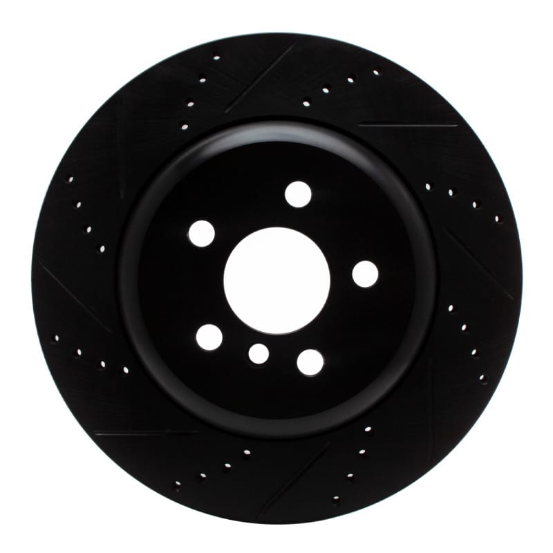 R1 Concepts — R1 Concepts Brake Rotor Drilled and Slotted Black