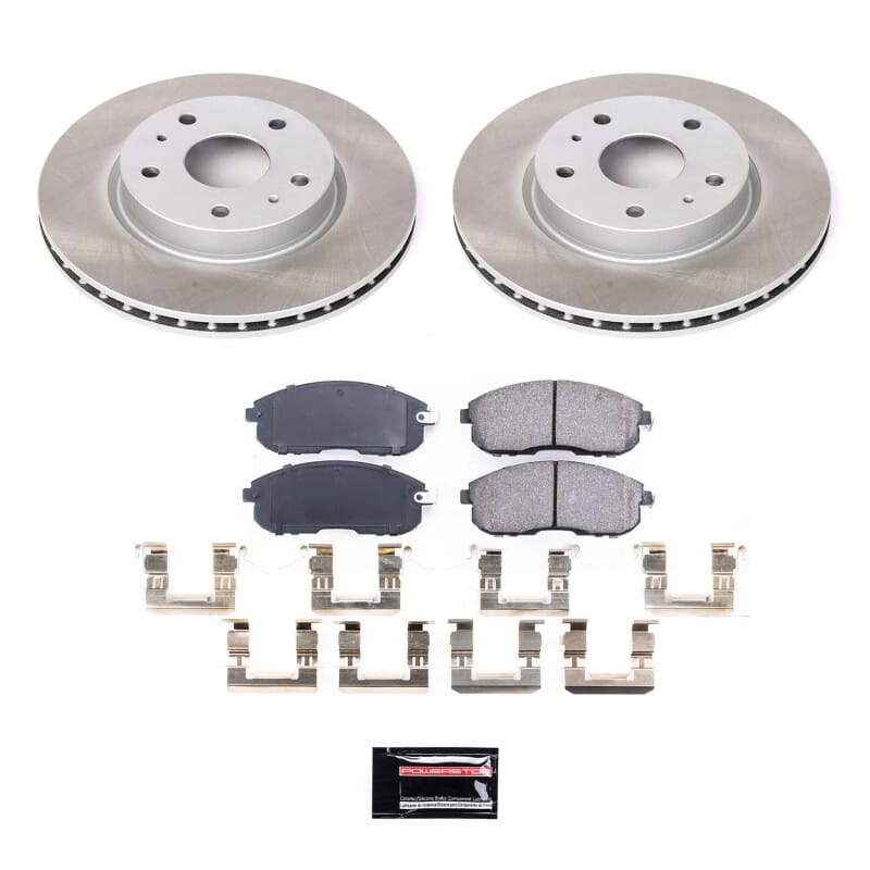PowerStop — Semi-Coated Rotor and Low-Dust Ceramic Brake Pad Kit