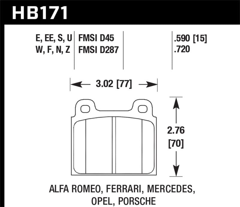 Hawk Performance — ER-1 Disc Brake Pad