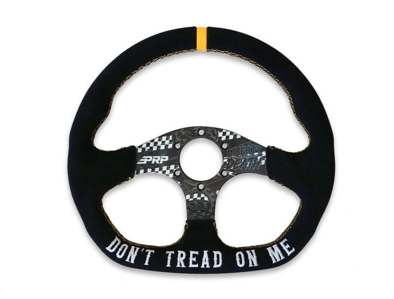 PRP Seats — Don’t Tread on Me Comp-R Suede Steering Wheel (D-Shaped)