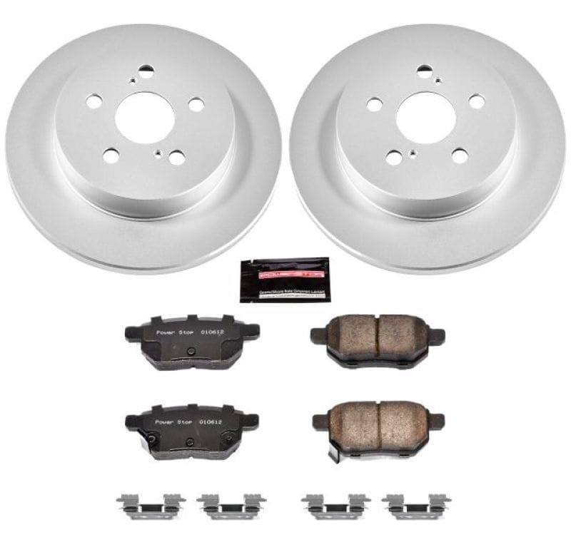 PowerStop — Genuine Geomet Coated Rotor and Low-Dust Ceramic Brake Pad Kit