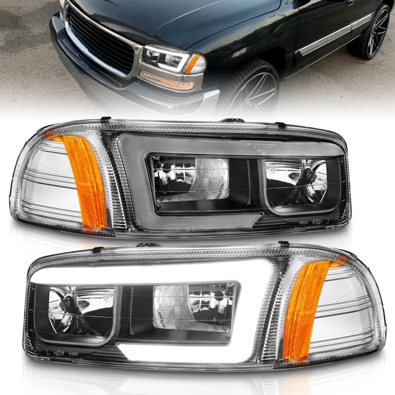 ANZO — ANZO 99-17 GMC Sierra/Denali Headlights Black Amber (w/C Light Bars)
Head Light Set
HdLtSet