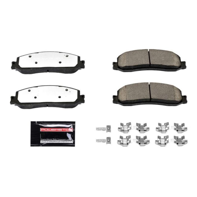 PowerStop — PowerStop - Z36 Truck and SUV Carbon-Fiber Ceramic Brake Pads with Hardware Kit
