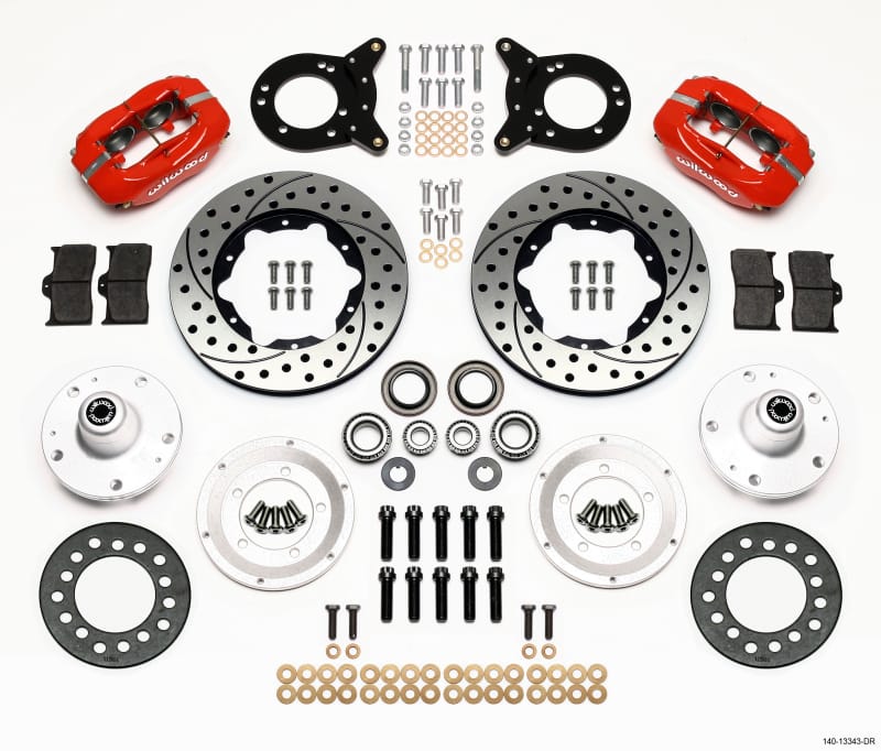 Wilwood — KIT,FRONT,MUSTANG,65-69,DP-DB,11.00 ROTOR,VENTED,DRILLED,RED