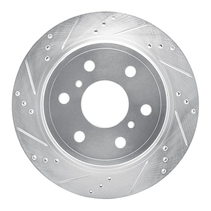 R1 Concepts — R1 Concepts Brake Rotor Drilled and Slotted Silver