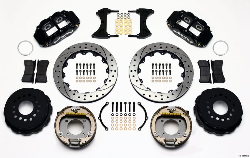 Wilwood — KIT,REAR,12 BOLT CHEVY,C-CLIP,2.75 OFFSET,STAGGERED,DRILLED