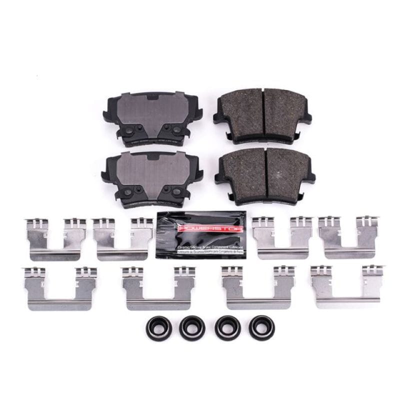 PowerStop — PowerStop - Z23 Daily Driver Carbon-Fiber Ceramic Brake Pads with Hardware Kit