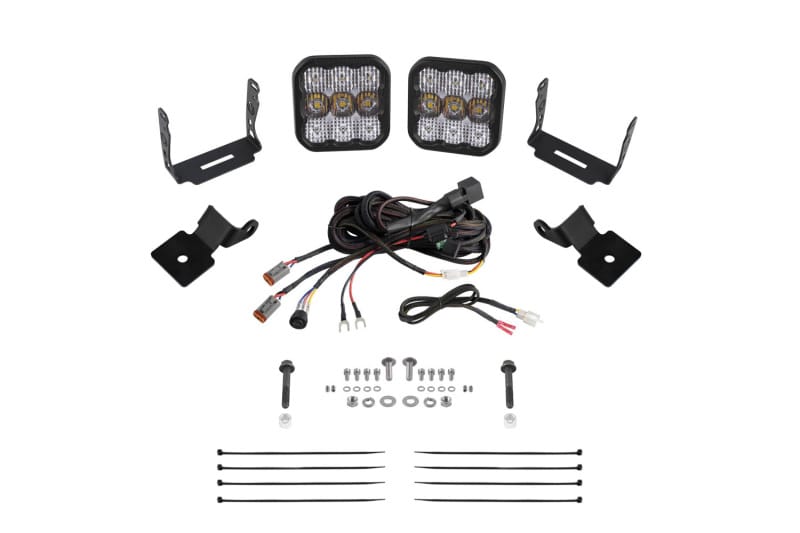 Diode Dynamics — Diode Dynamics 14-18 Polaris RZR XP Stage Series SS5 A-Pillar Pod Kit - Sport White Combo