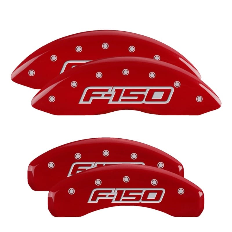 MGP — Set Of 4 Caliper Covers, Engraved Front And Rear: Raptor, Red Powder Coat Finish