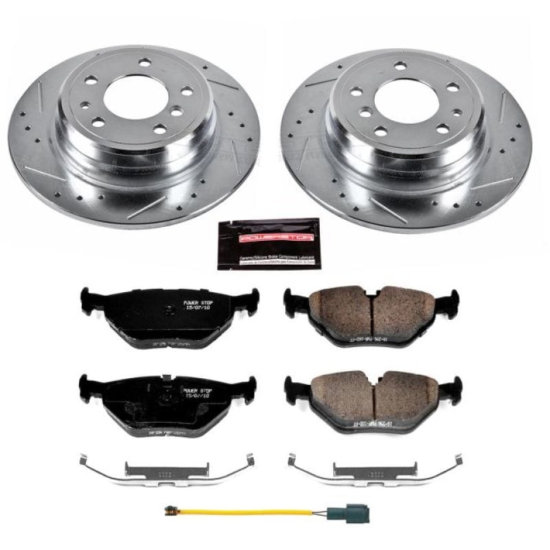 PowerStop — Z23 Daily Driver Carbon-Fiber Ceramic Brake Pad and Drilled & Slotted Rotor Kit