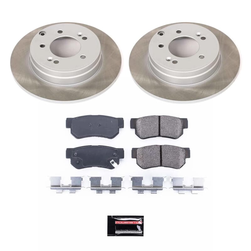 PowerStop — Semi-Coated Rotor and Low-Dust Ceramic Brake Pad Kit