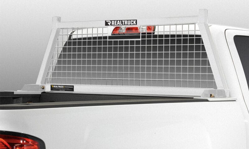 BackRack — SAFETY; White; Silverado/Sierra/F150/Titan/Tundra/D/W Series/Ram w/o RamBox