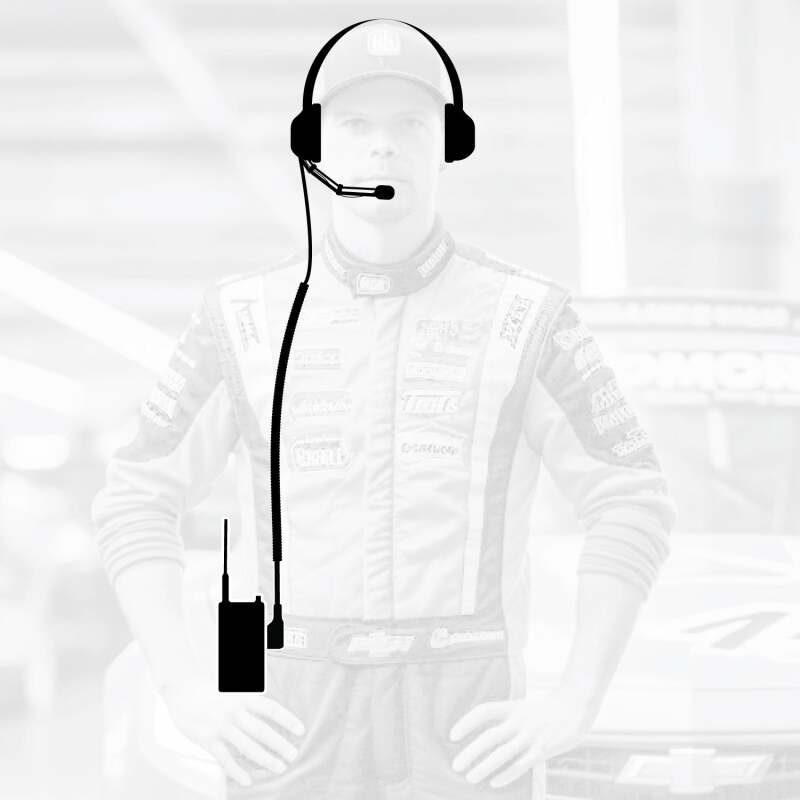 Rugged Radios — Rugged Radios Crew Chief - H42 Spotter Headset and Rugged Handheld Radio Package - Black