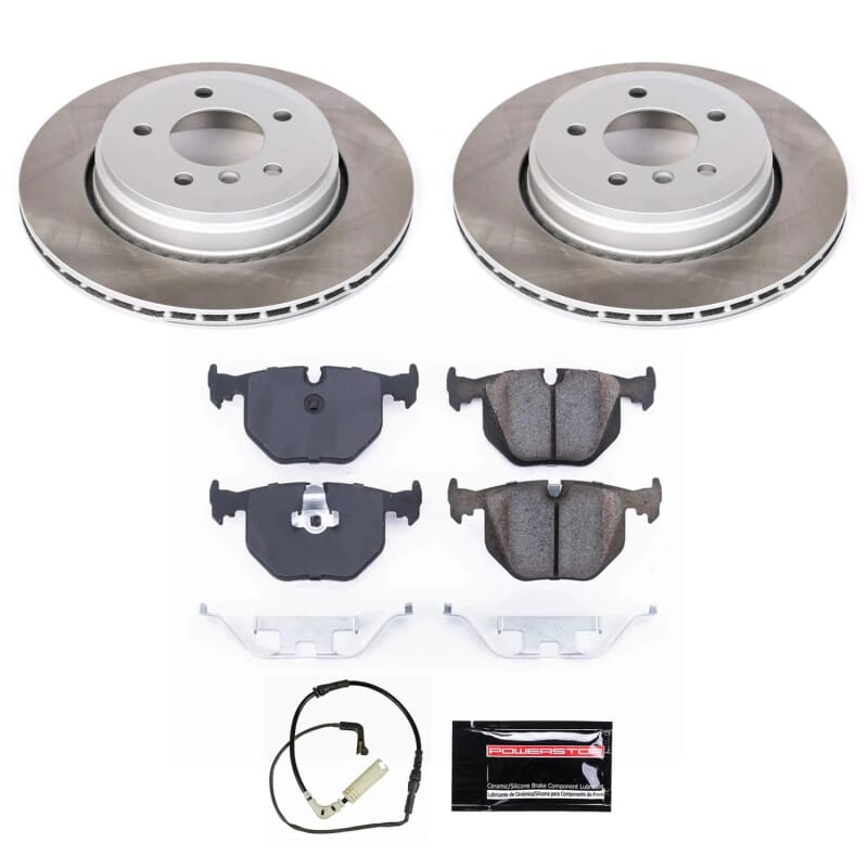 PowerStop — Semi-Coated Rotor and Low-Dust Ceramic Brake Pad Kit