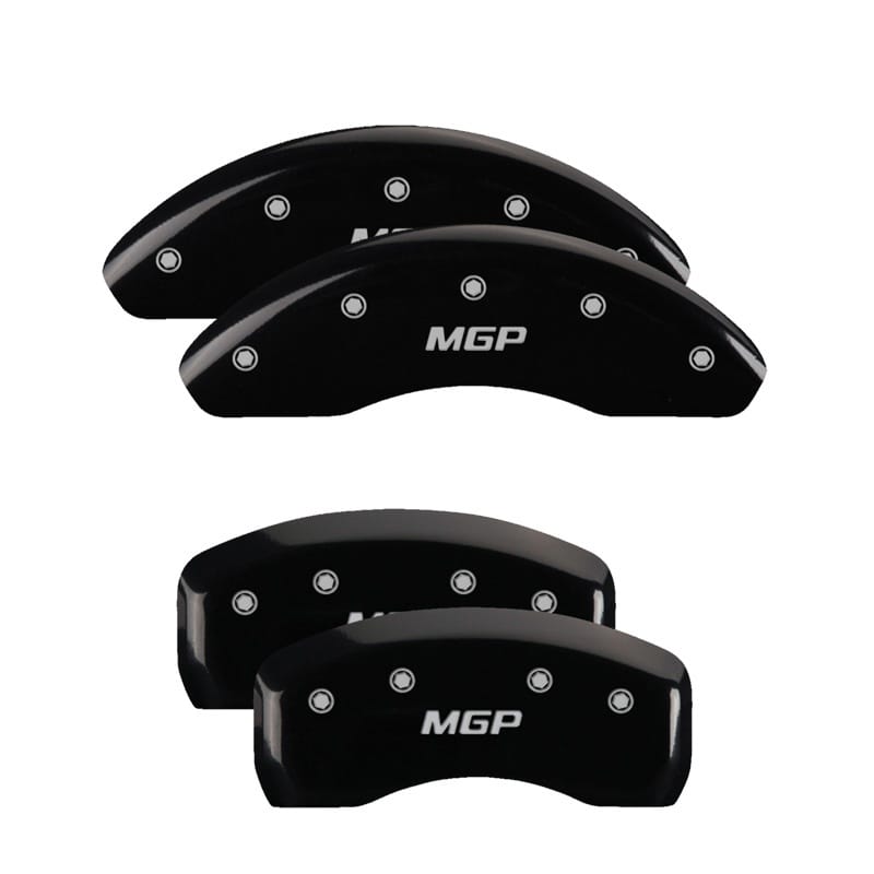 MGP — Set of 4 caliper covers, Engraved Front and Rear: MGP, Black powder coat finish,
