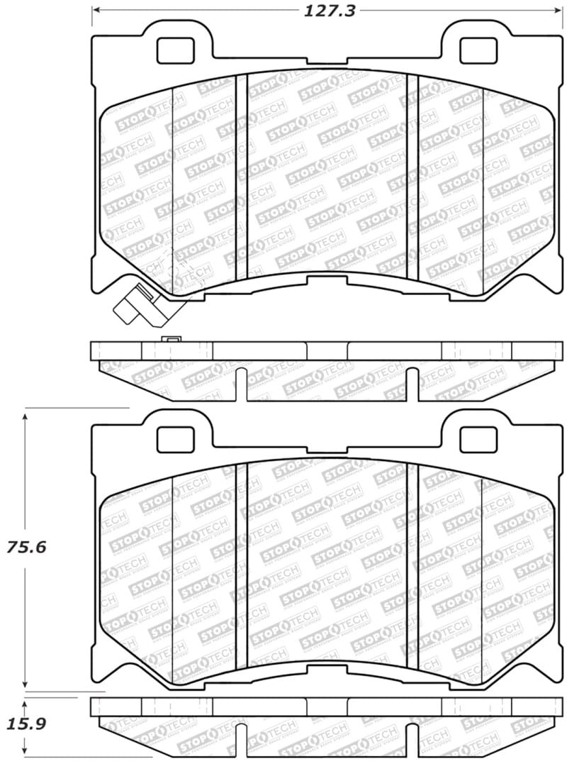 Stoptech — StopTech Street Select Brake Pads with Hardware