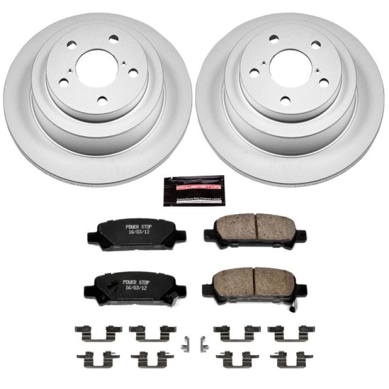 PowerStop — Genuine Geomet Coated Rotor and Low-Dust Ceramic Brake Pad Kit