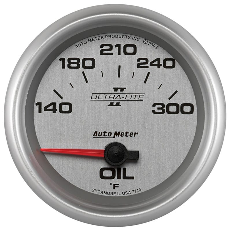 AutoMeter — GAUGE, OIL TEMP, 2 5/8", 140-300?F, ELECTRIC, ULTRA-LITE II