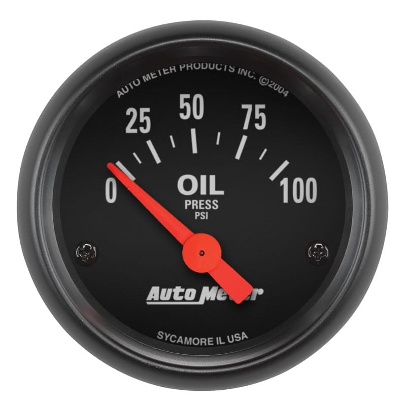 AutoMeter — GAUGE, OIL PRESSURE, 2 1/16", 100PSI, ELECTRIC, Z-SERIES