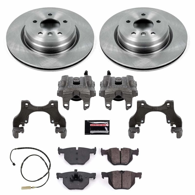 PowerStop — OE Stock Replacement Low-Dust Ceramic Brake Pad, Rotor and Caliper Kit
