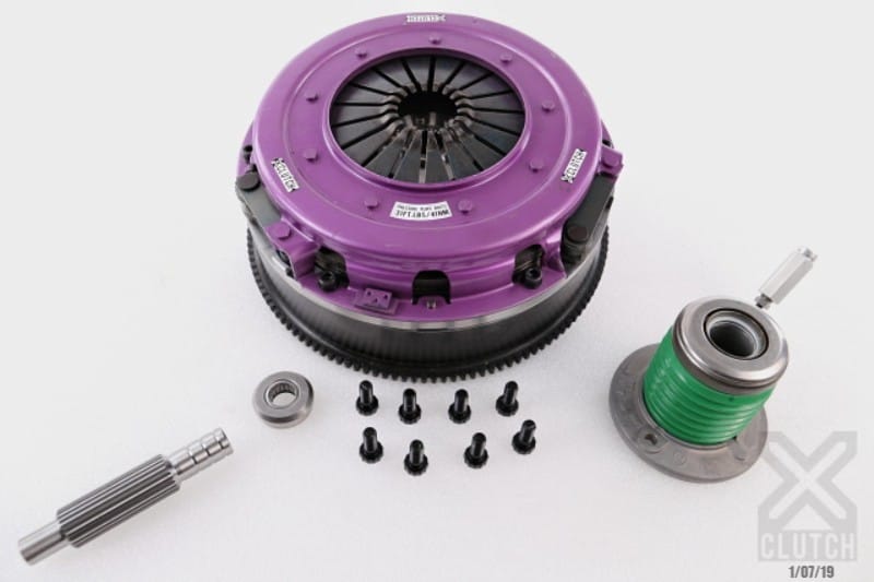 XCLUTCH — Clutch Kit Inc Flywheel + HRB; 10  1/2" Twin Solid Organic Discs