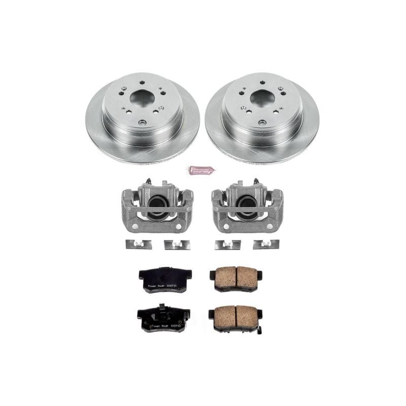 PowerStop — OE Stock Replacement Low-Dust Ceramic Brake Pad, Rotor and Caliper Kit
