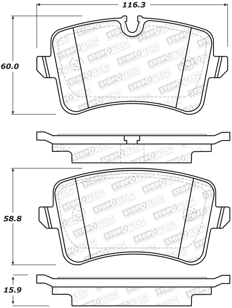 Stoptech — StopTech Street Brake Pads with Shims and Hardware