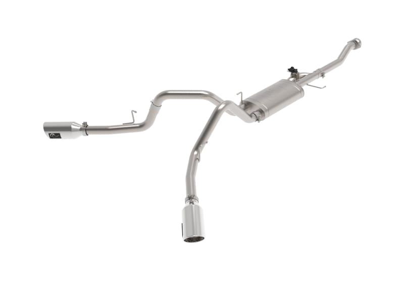 aFe — Gemini XV 3 IN 304 Stainless Steel Cat-Back Exhaust System w/ Cut-Out Polished
